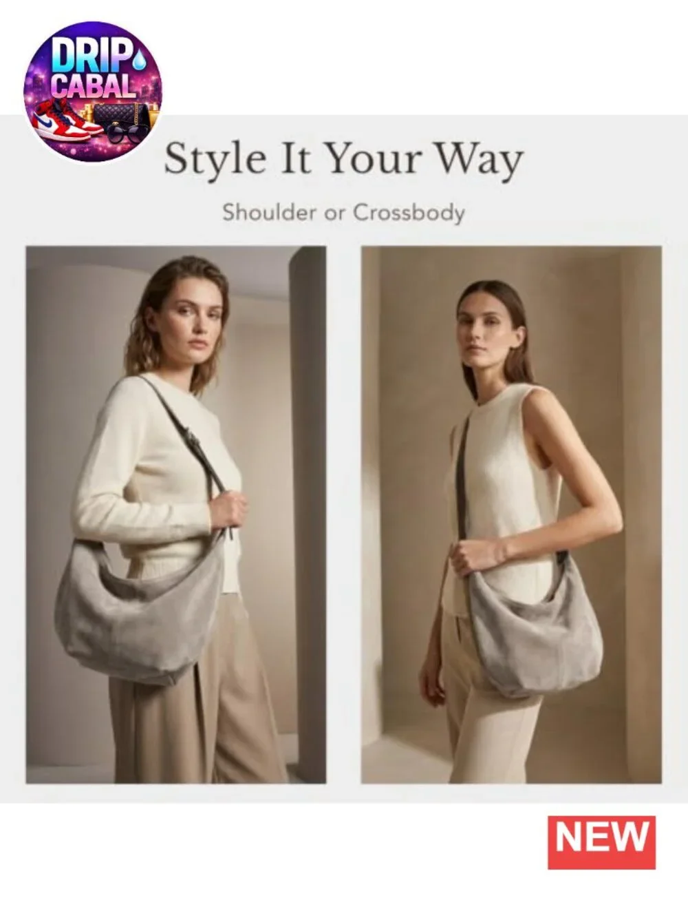 N/A suede crescent